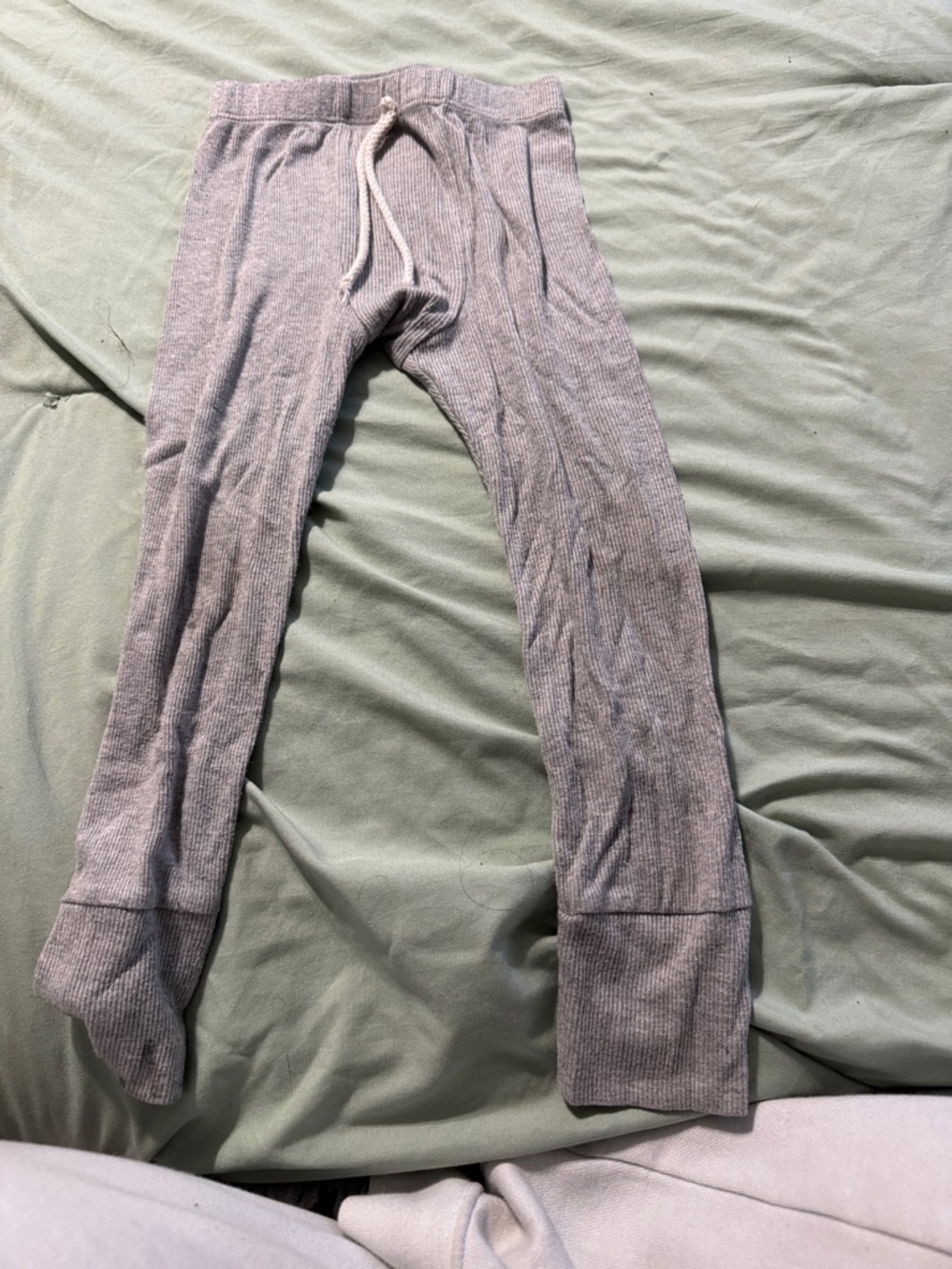 Childhoods Ribbed Lounge Pants in Light Gray